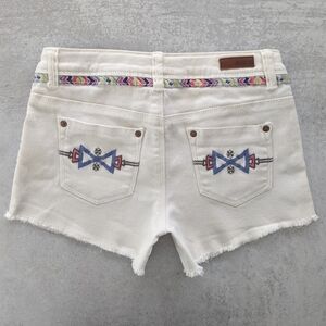 Roxy Girl Malibu Twill White Jean Shorts 12